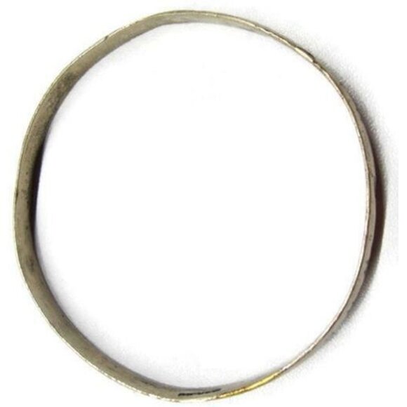 Hammered Southwest Swirl Design Bangle Sterling Silver 925 Vtg Bracelet Mexico - Picture 4 of 9